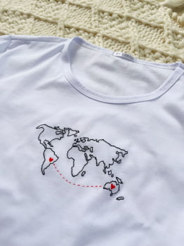 Camiseta Mapa Mundi