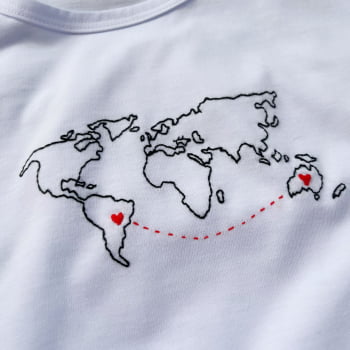 Camiseta Mapa Mundi