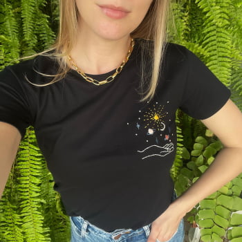 Camiseta Planetinhas - Preta