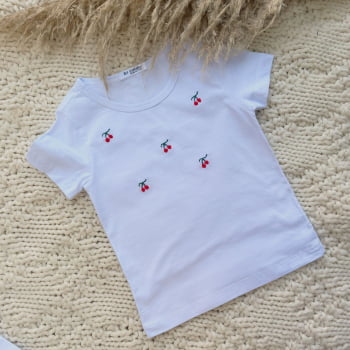 Camiseta Infantil Cerejas