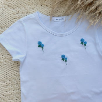 Camiseta Infantil Jardim de Hortências